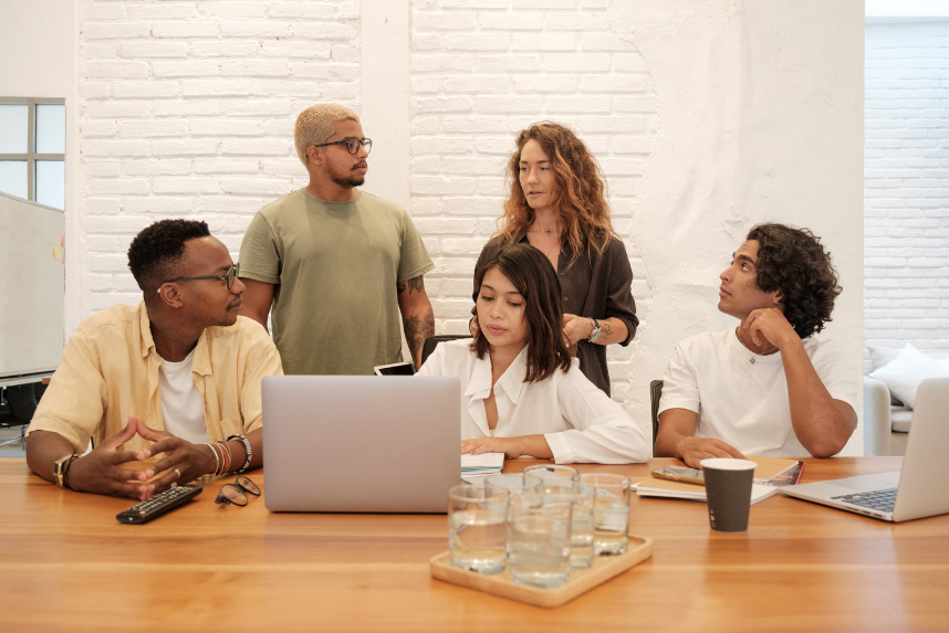 Team working together.