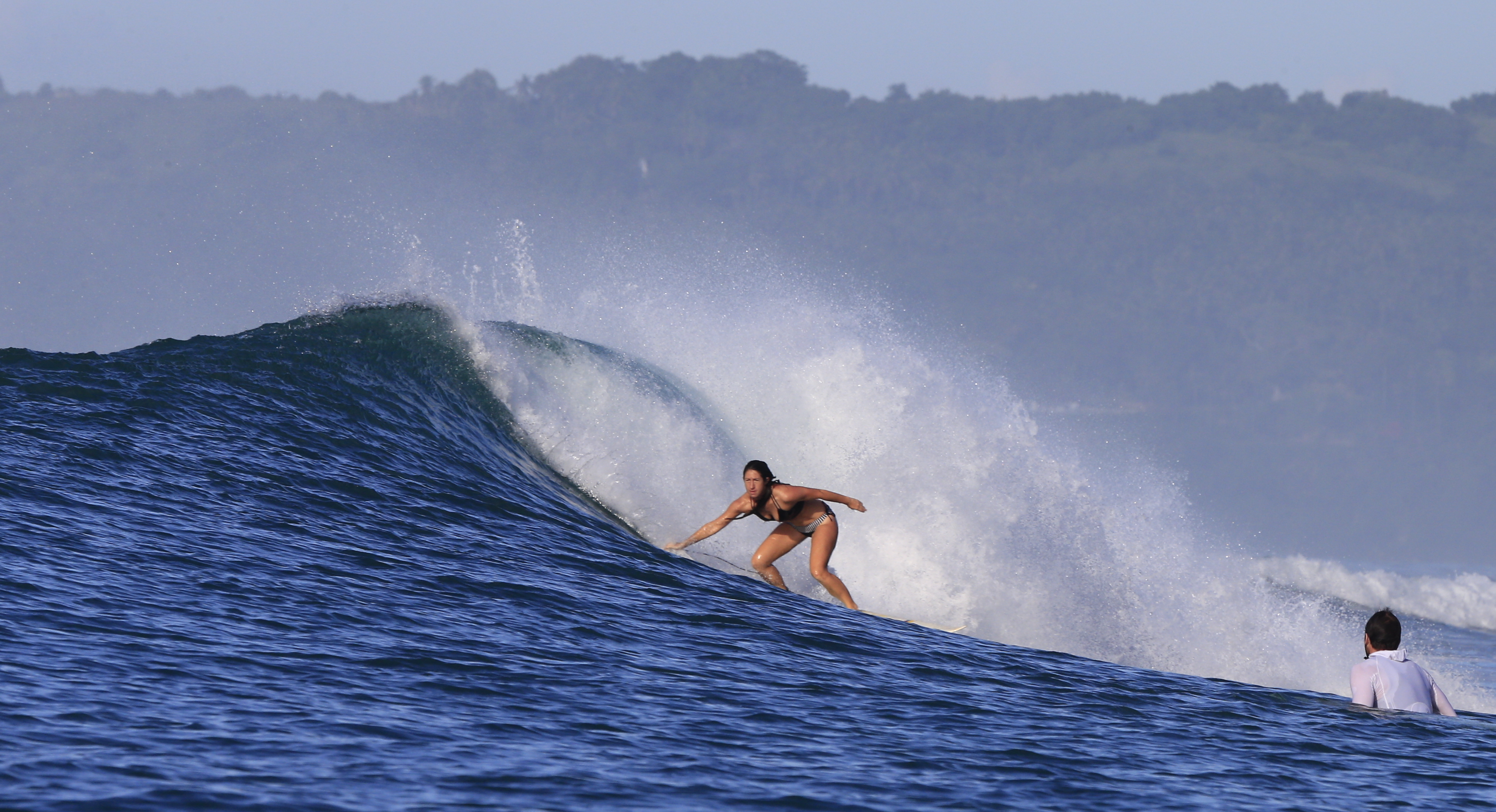 Lindsey surfing