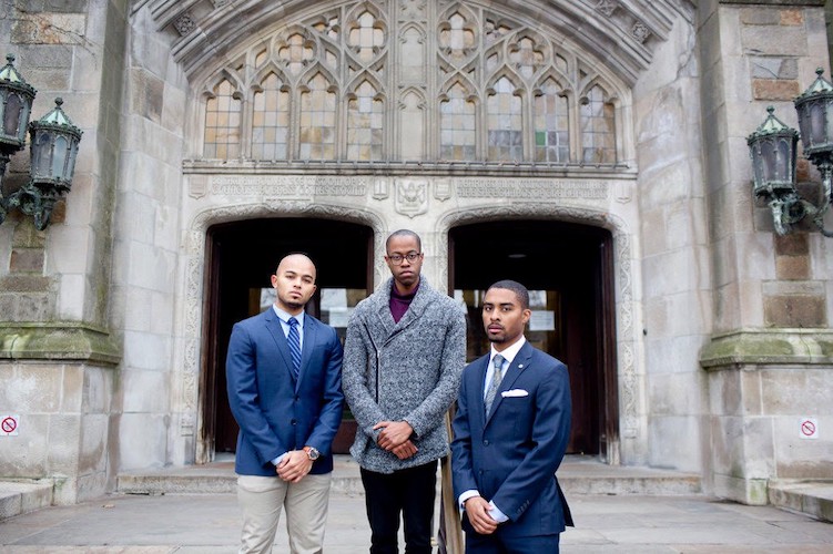 Three men posing for New York Times OpEd.