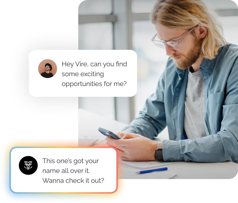 Candidate Chatting With Vire AI